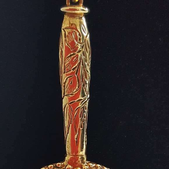 Art Deco Gold Plated Chain with Secret Mirror Pend - Picture 7 of 7